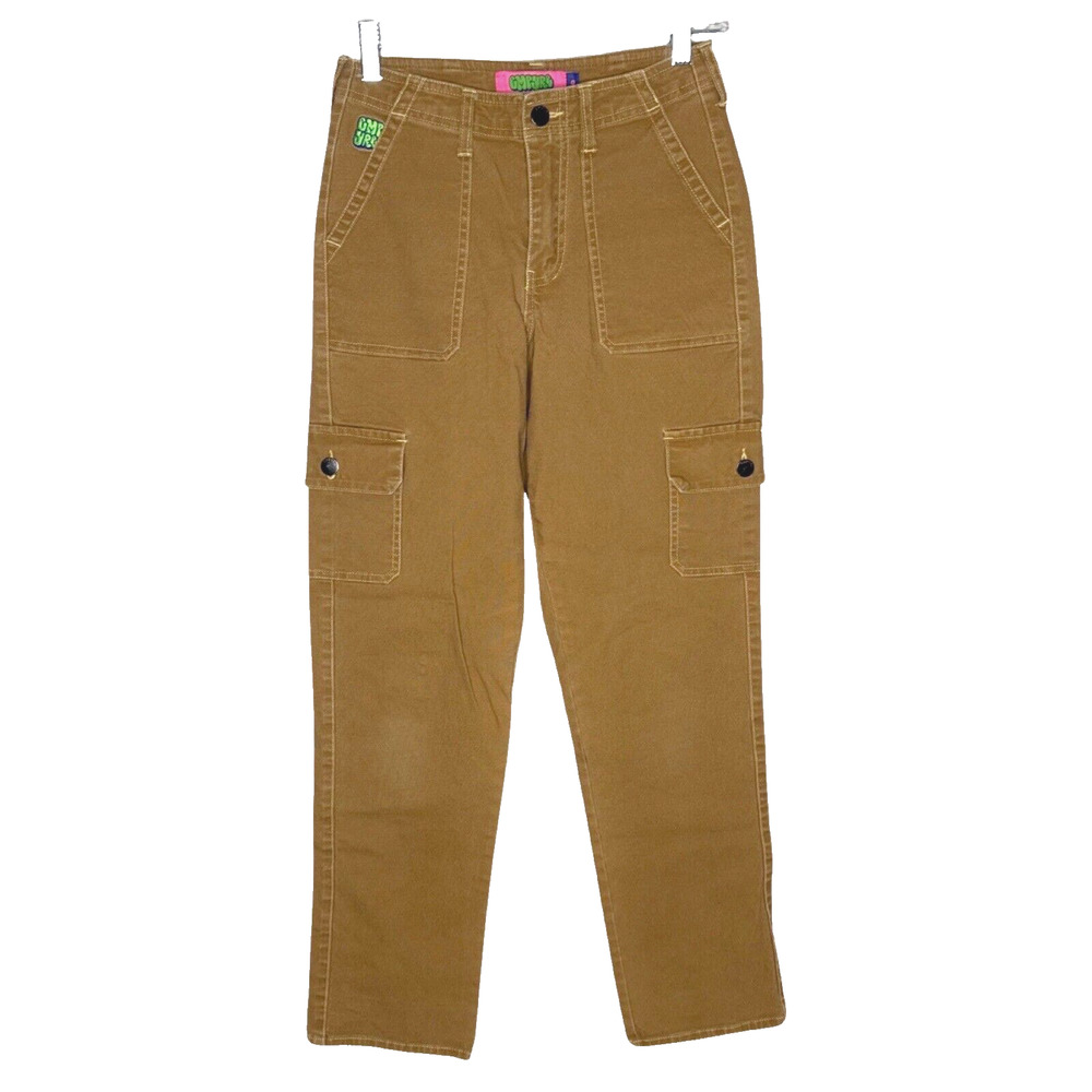 Empyre Pants Womens 0 Tan Cargo‎ Cropped Utility Pants Casual Streetwear Y2k